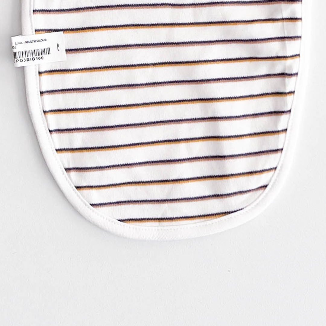 BLUE STRIPED ROUND BIB