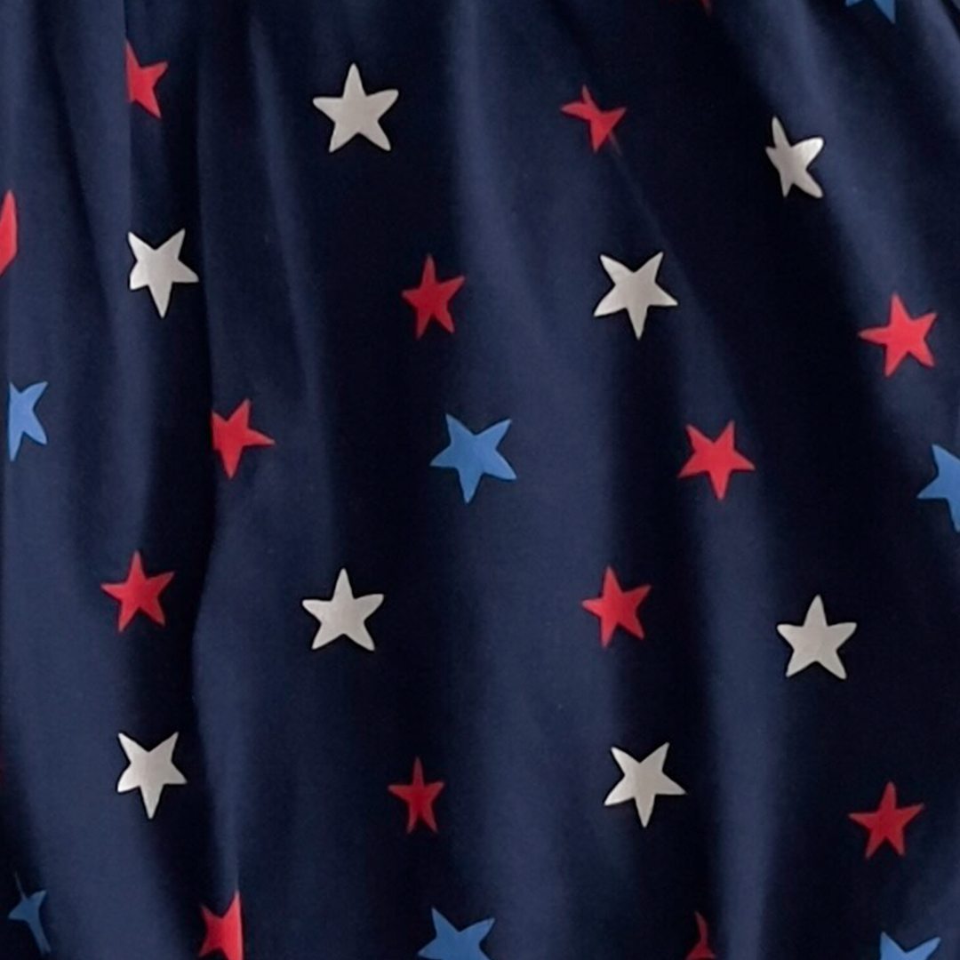 navy blue star printed onesie