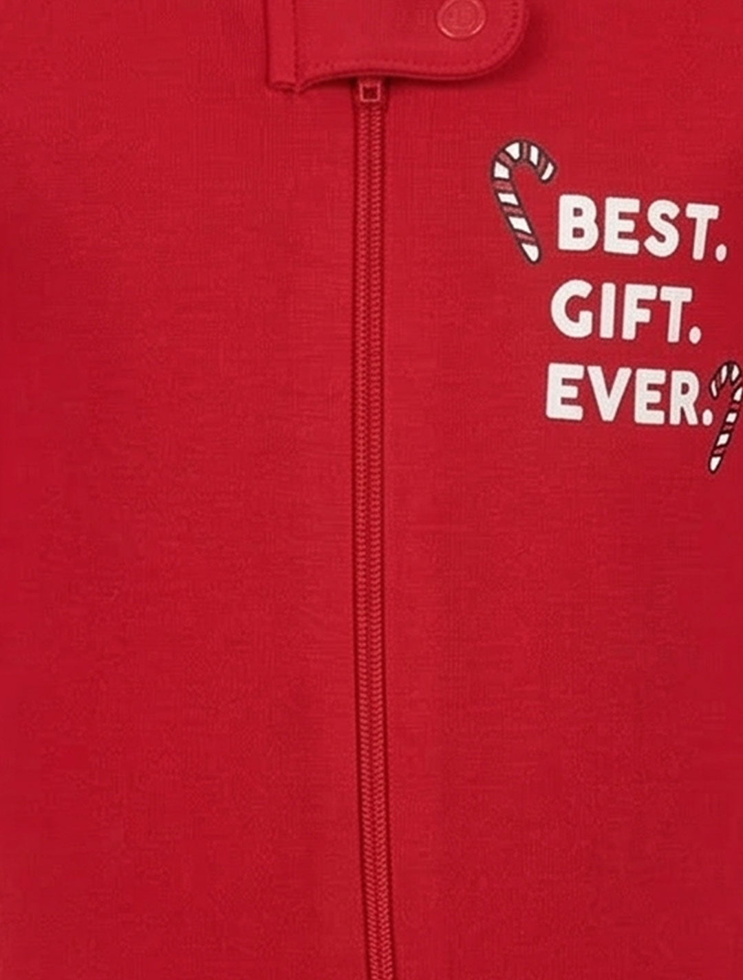 RED ZIPPER SLEEPSUIT