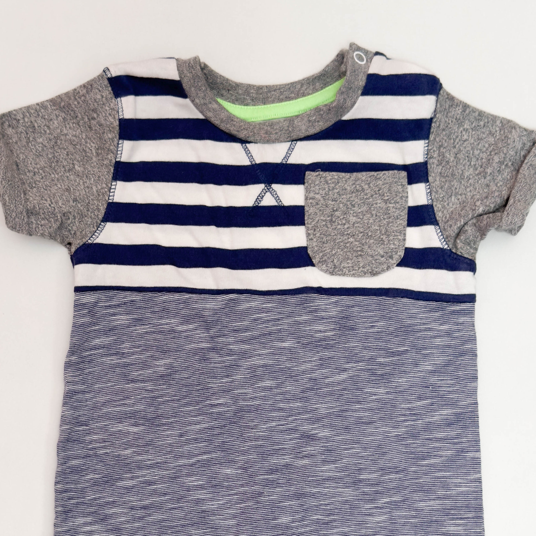 BLUE STRIPED JUMPSUIT