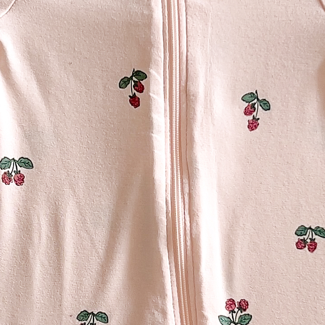 Light pink floral sleepsuit