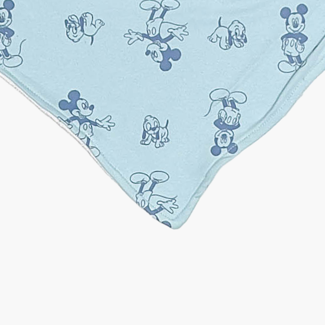 BLUE MICKEY PRINTED BANDANA BIBS