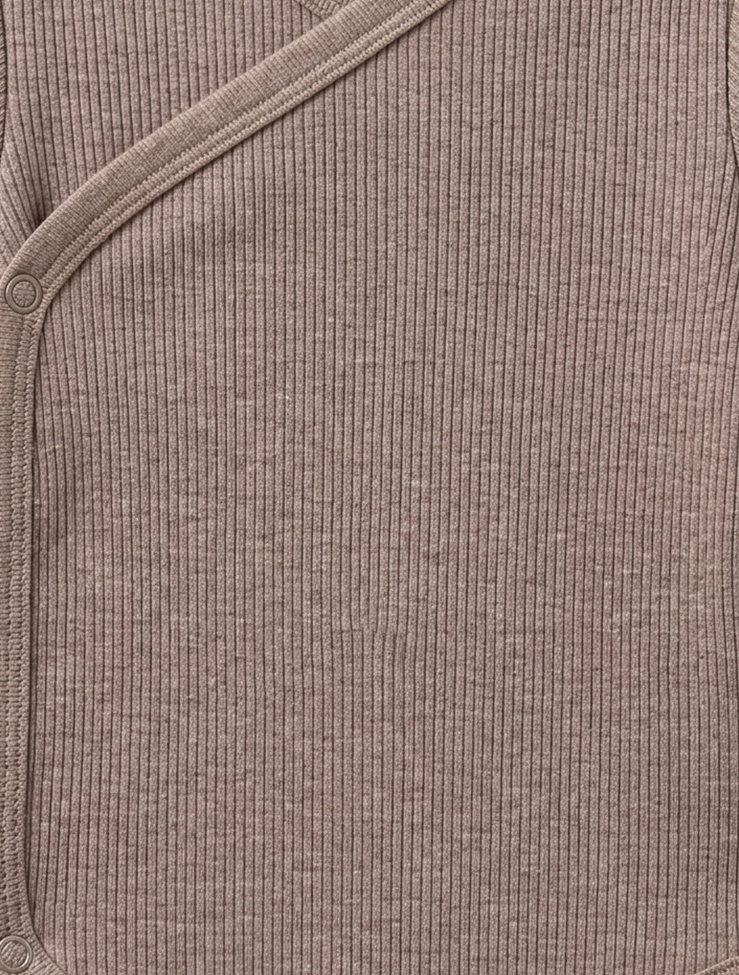 COFFEE BROWN RIBBED WRAPOVER ONESIE