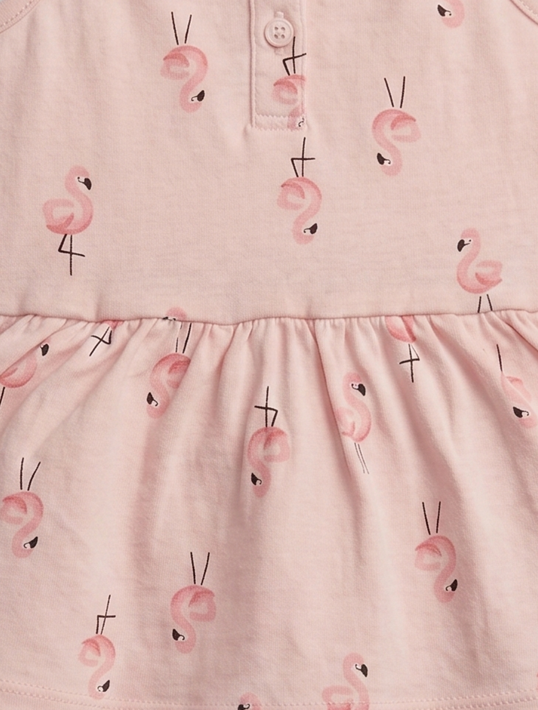 PINK FLAMINGO PRINTED SUNSUIT