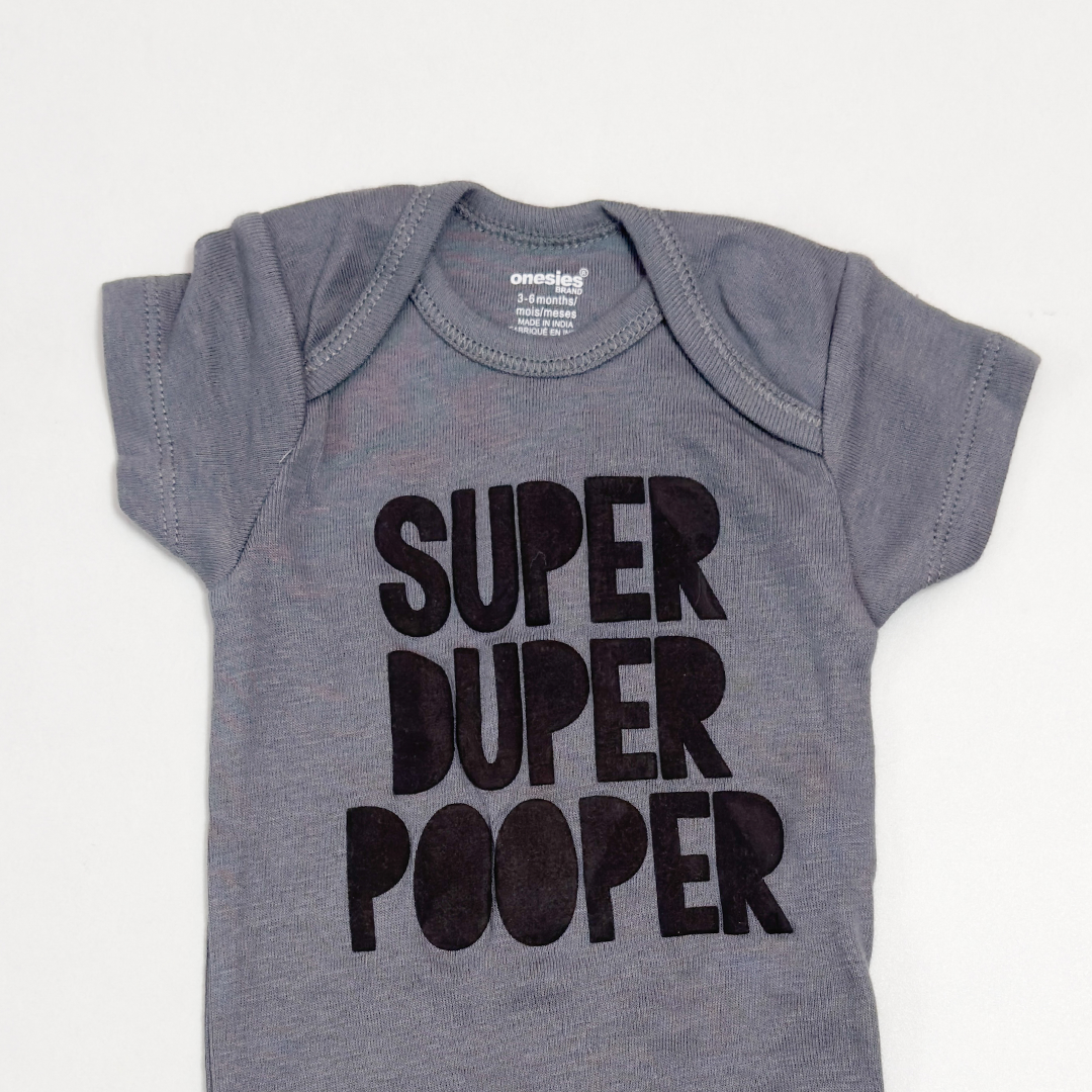 GREY PRINTED ONESIE