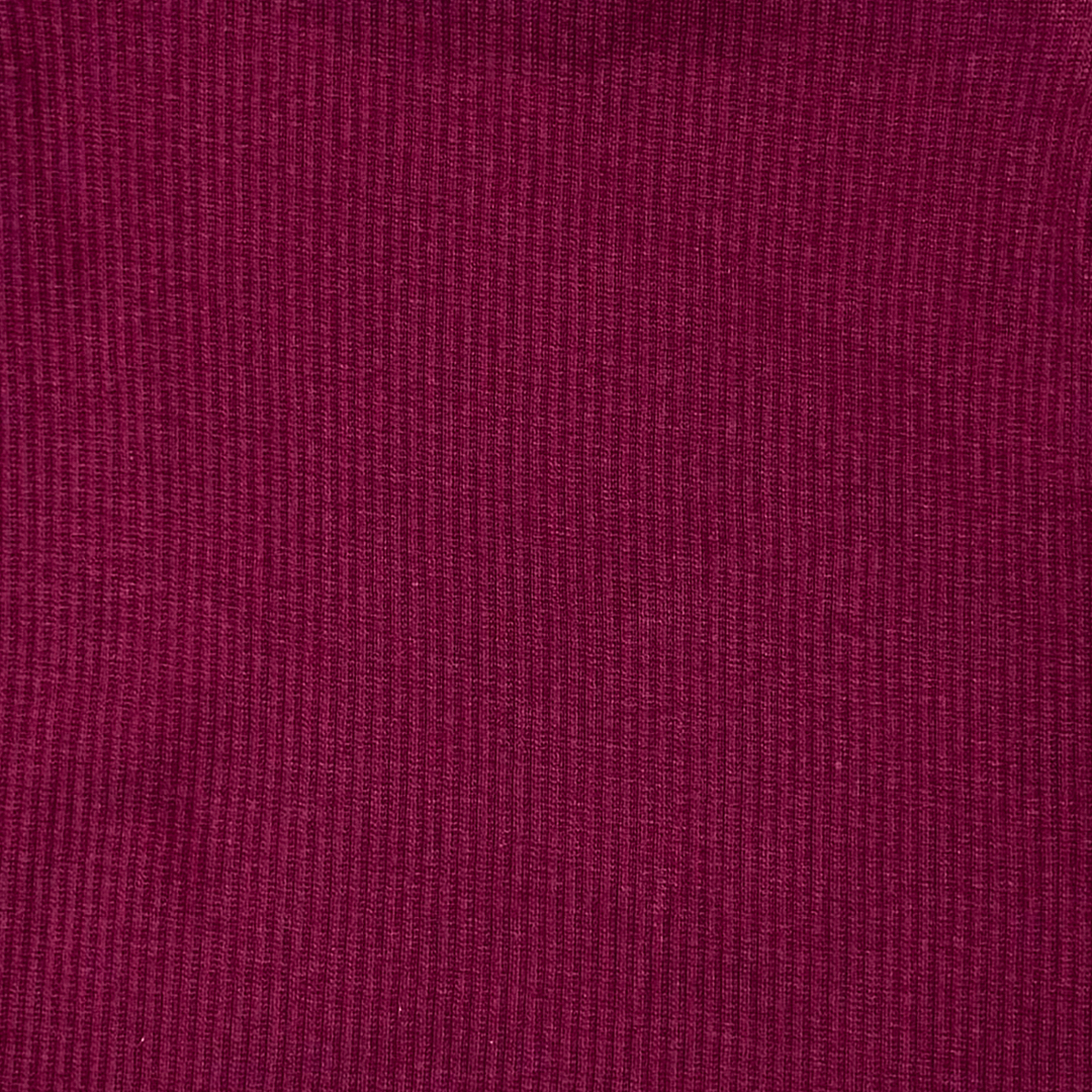 WINE RIBBED RUFFLED ONESIE