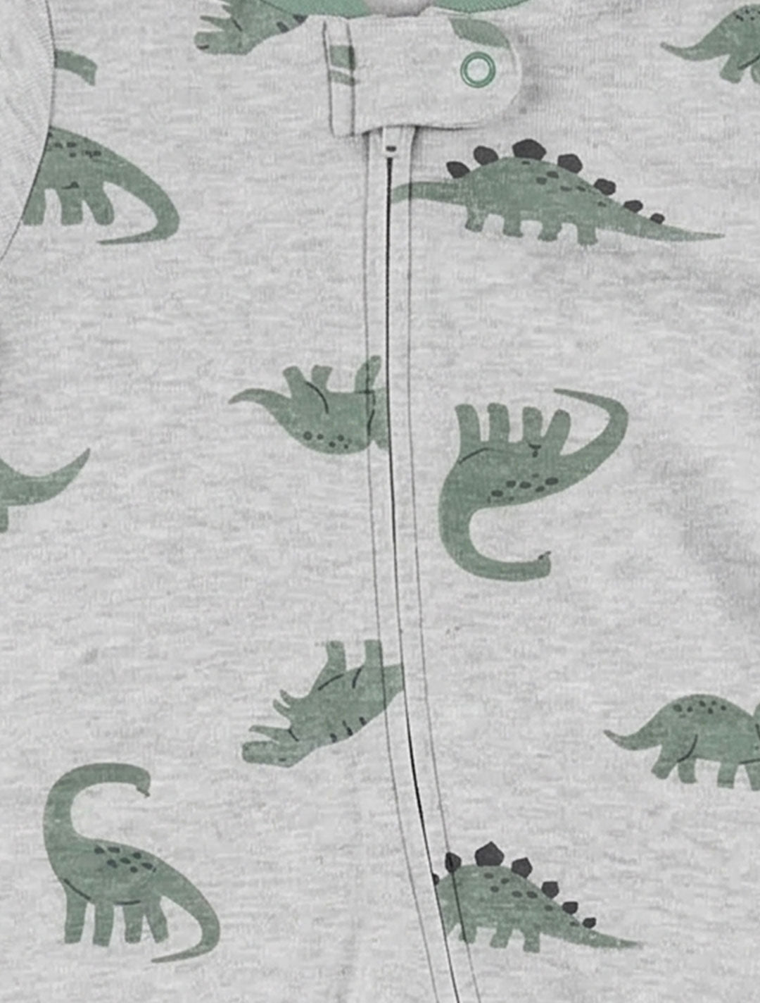 GREY GREEN DINO SLEEPSUIT