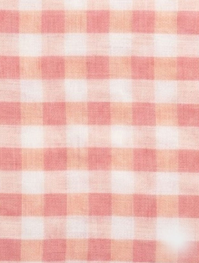 Pink and white  check organic cotton muslin swaddle