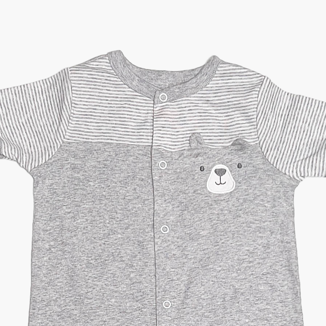 GREY STRIPPED JUMPSUIT