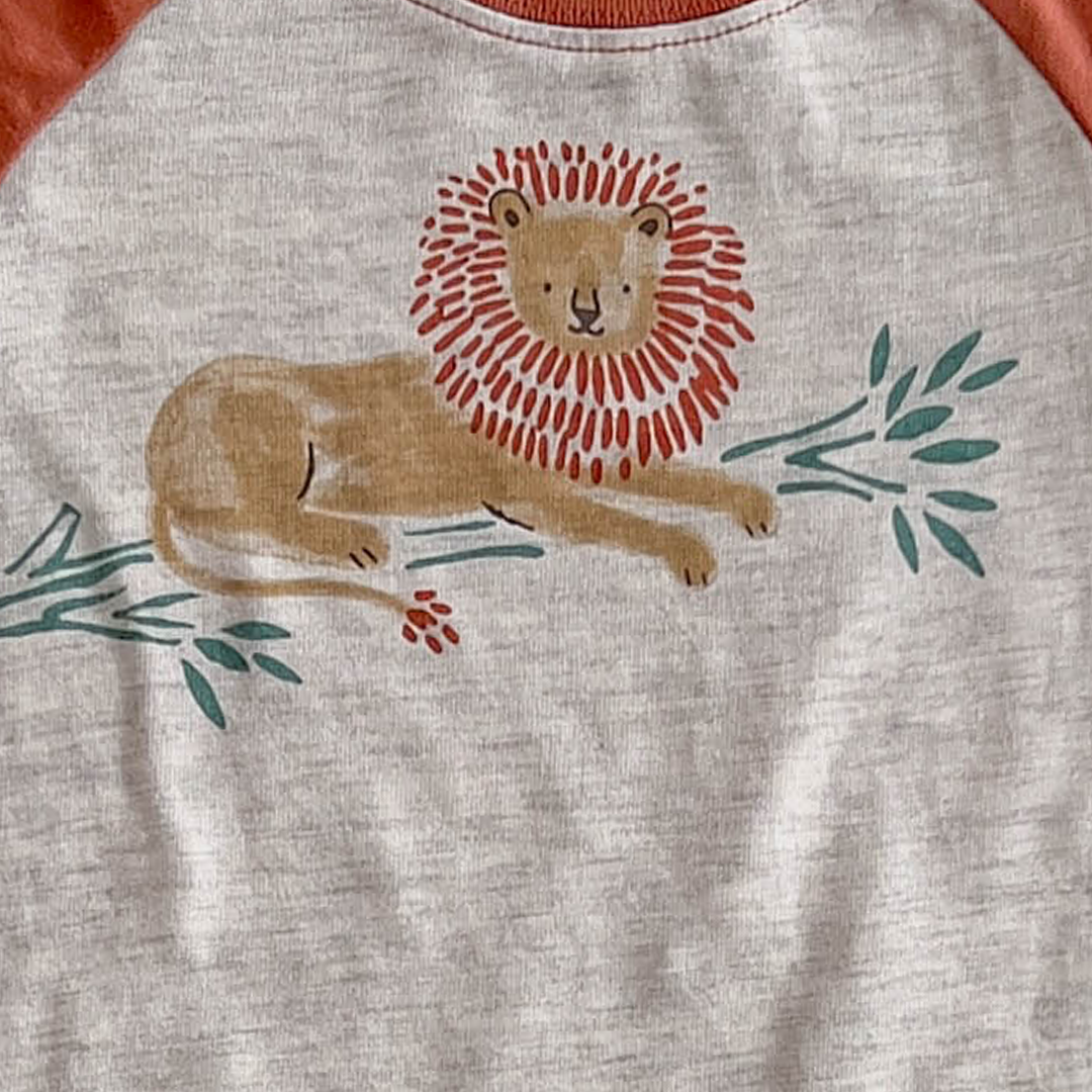 GREY LION PRINTED JUMPSUIT