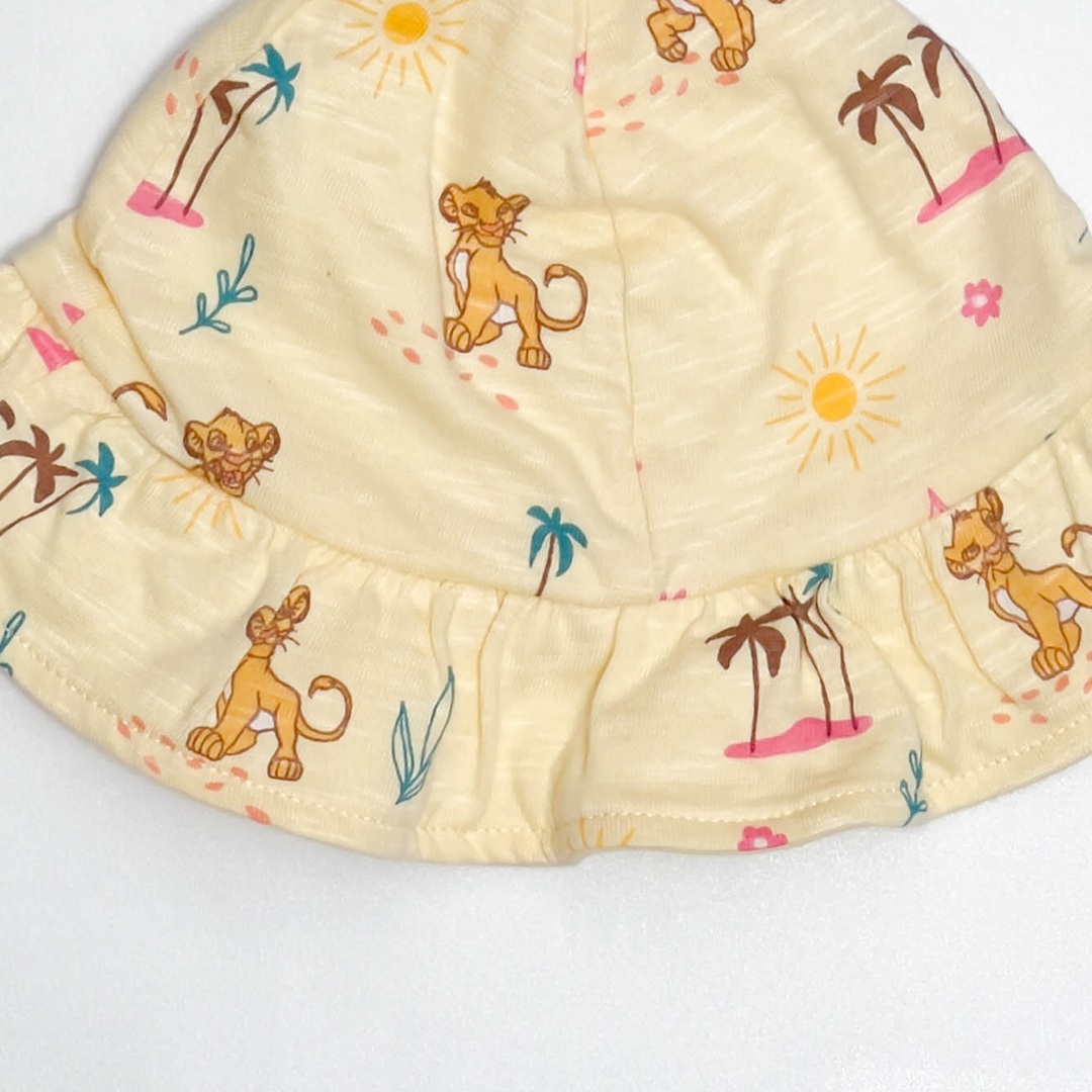YELLOW LION PRINTED ROUND CAP