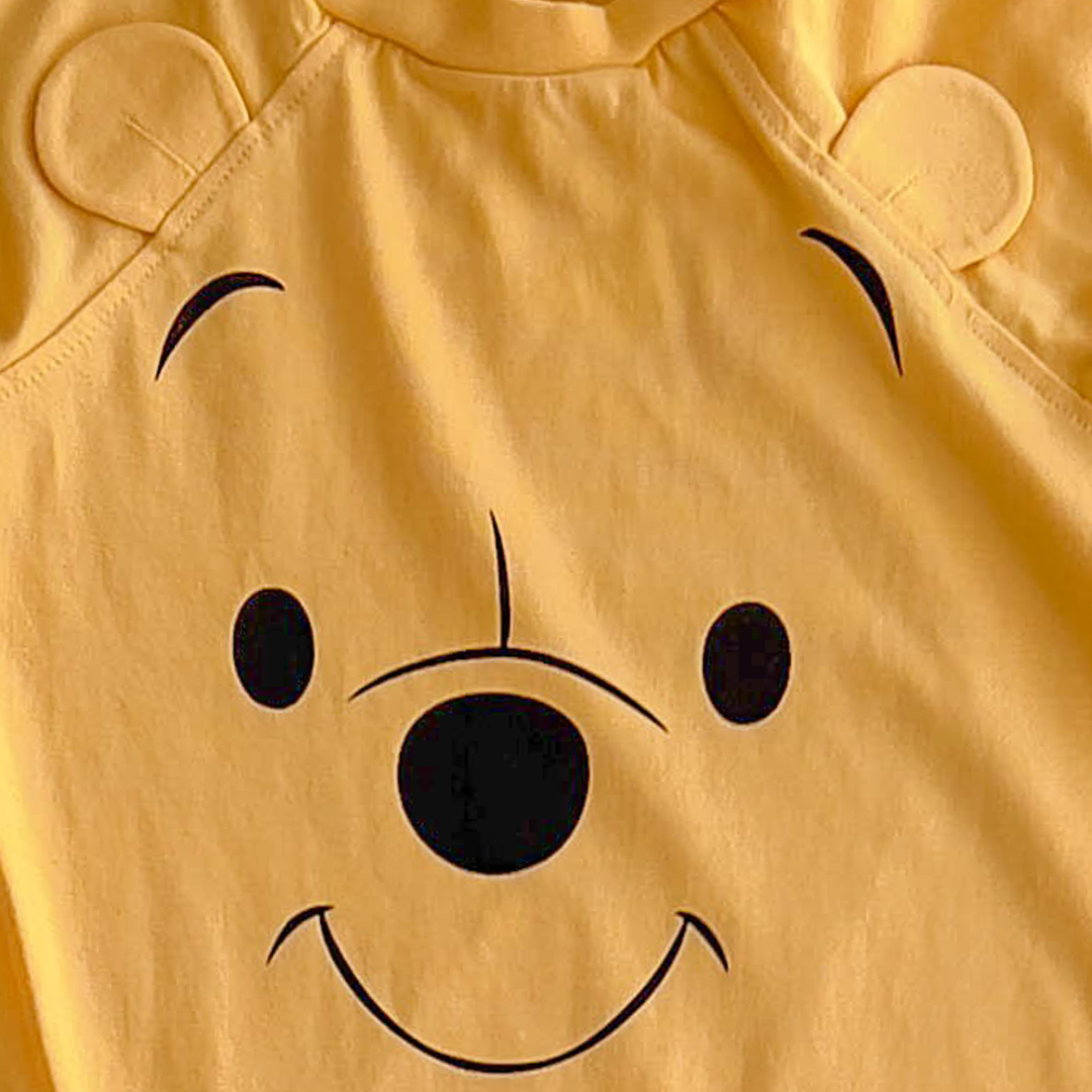 YELLOW POOH FACE ROMPER