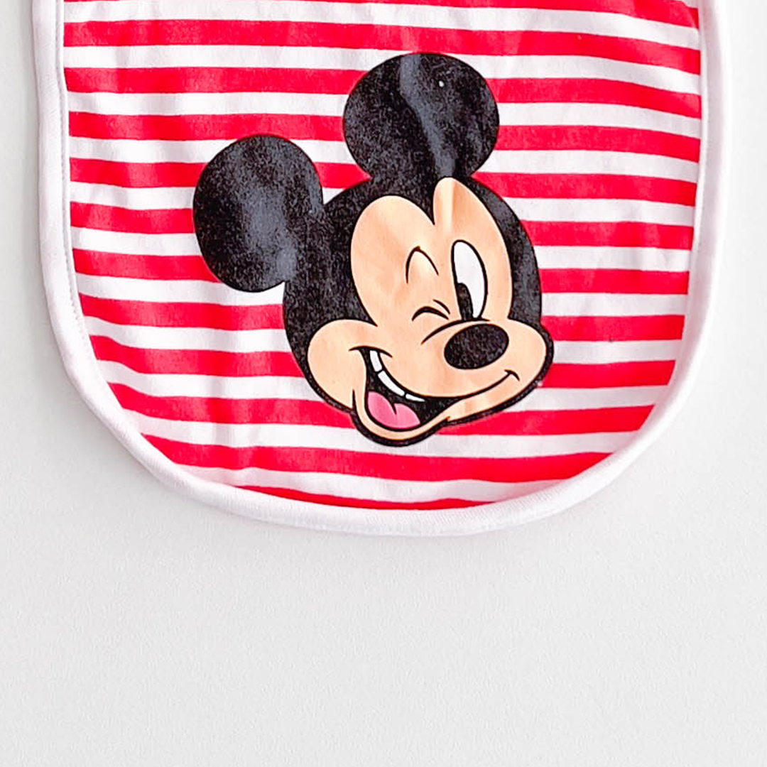 RED STRIPED ROUND BIB