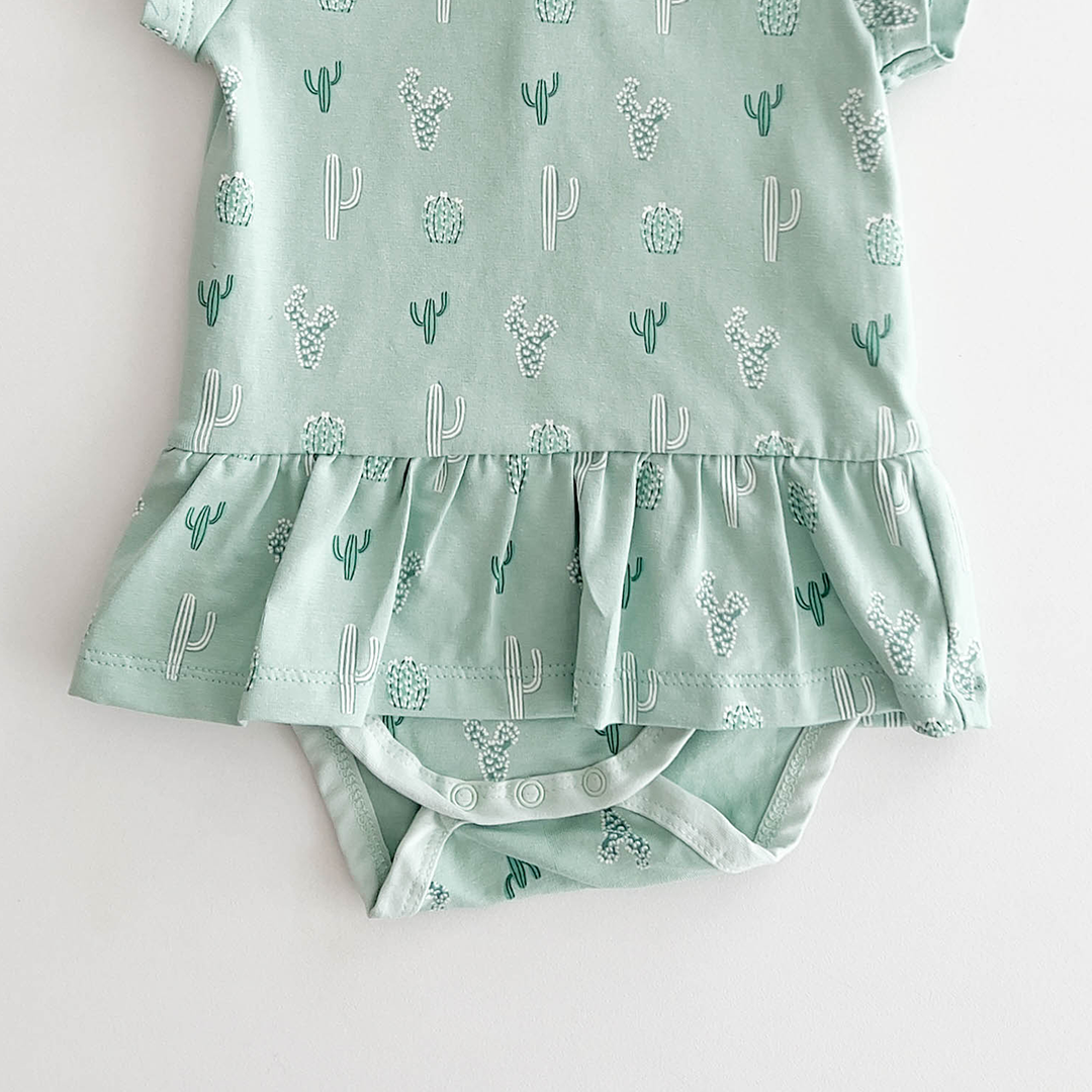 GREEN CACTUS FRILL SUNSUIT