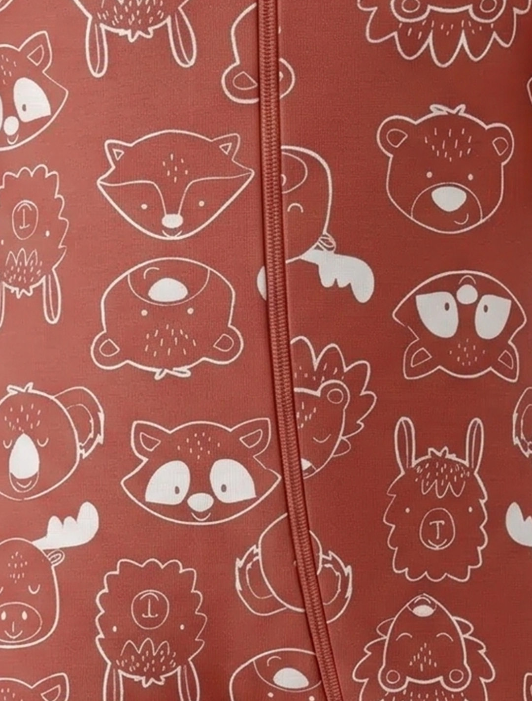 BRICK BROWN PRINTED SLEEPSUIT