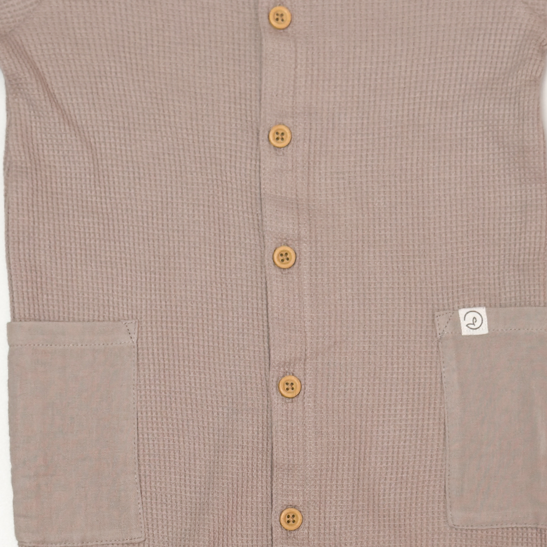 PREMIUM BEIGE KNITTED ROMPER