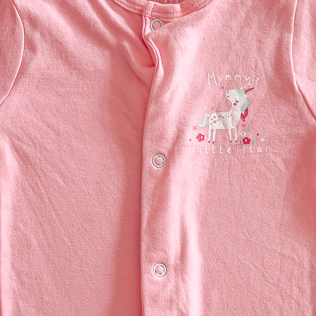 Unicorn printed sleepsuit