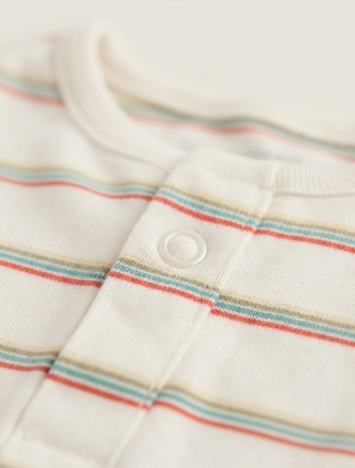 WHITE STRIPS BOYS ONESIE