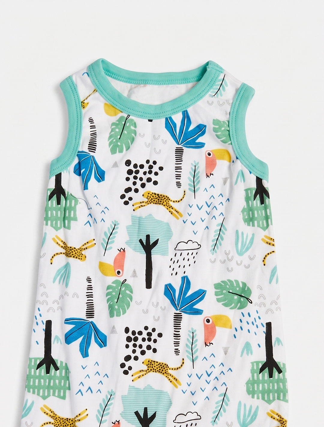 Printed sleeveless jumpsuit