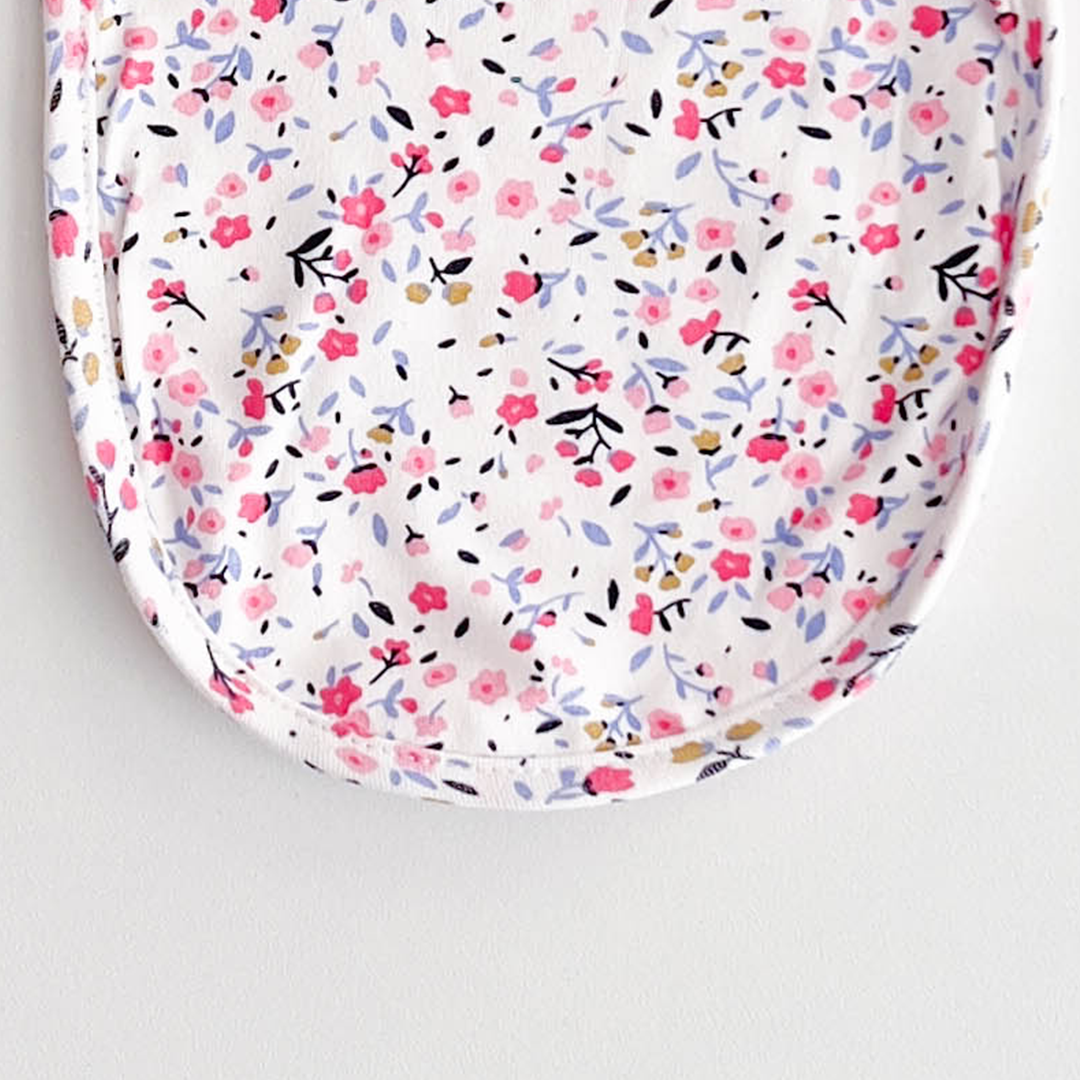 WHITE FLORAL PRINTED BIBS
