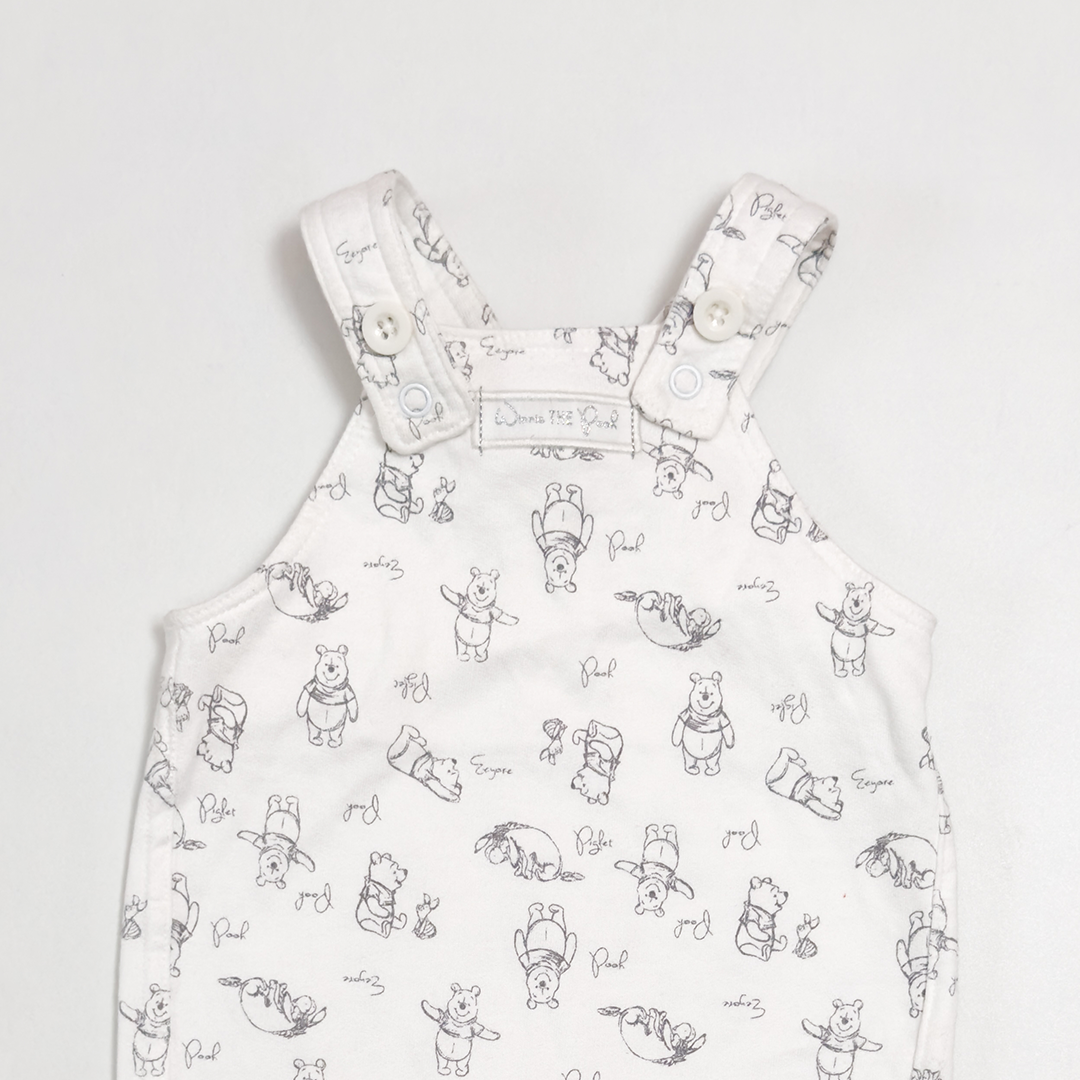 WHITE PHOO PRINTED DUNGAREE