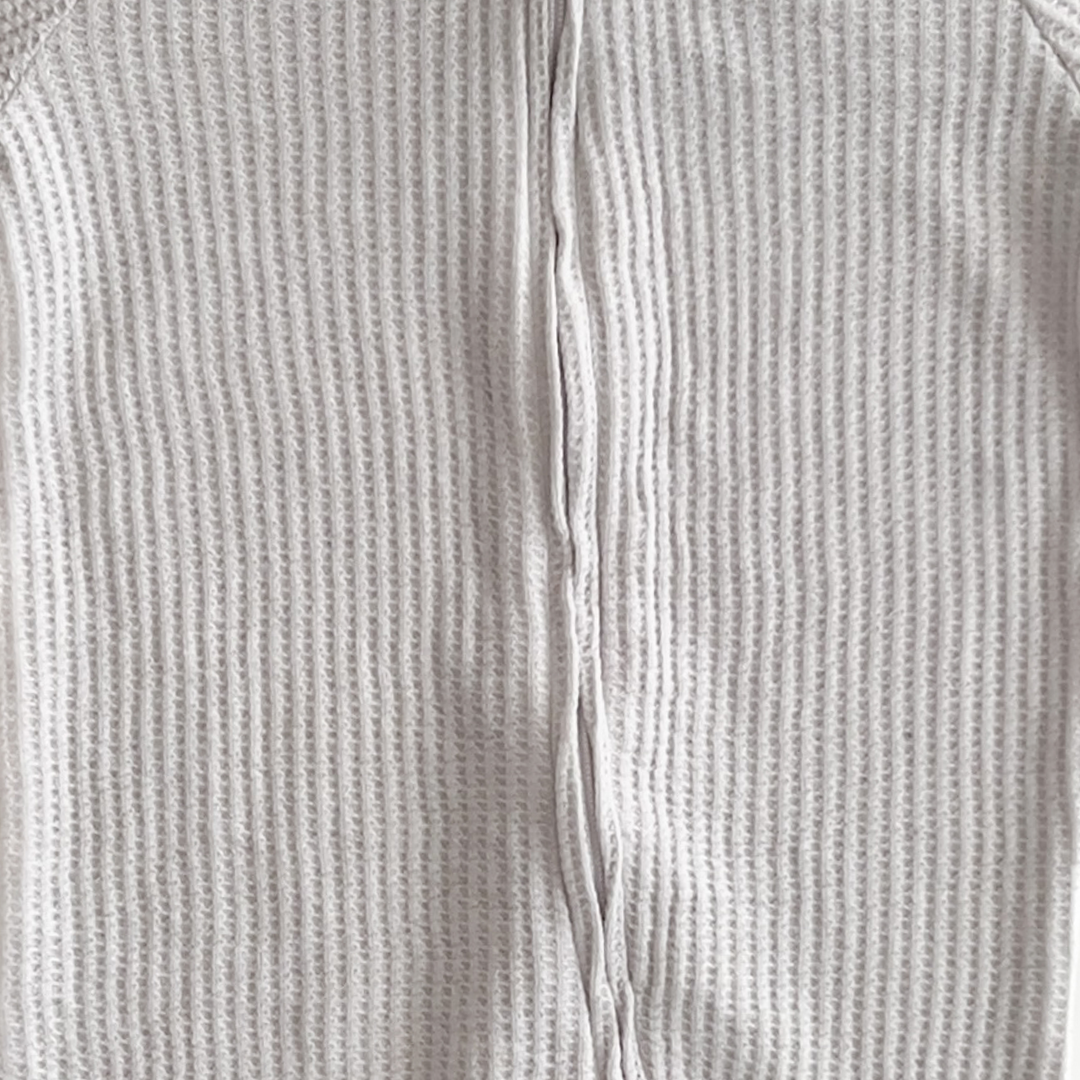 light grey ribbed sleepsuit