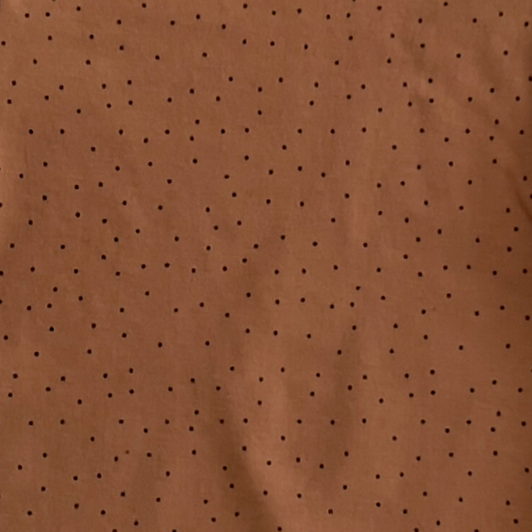 BROWN AND BLACKN DOTTED ONESIE