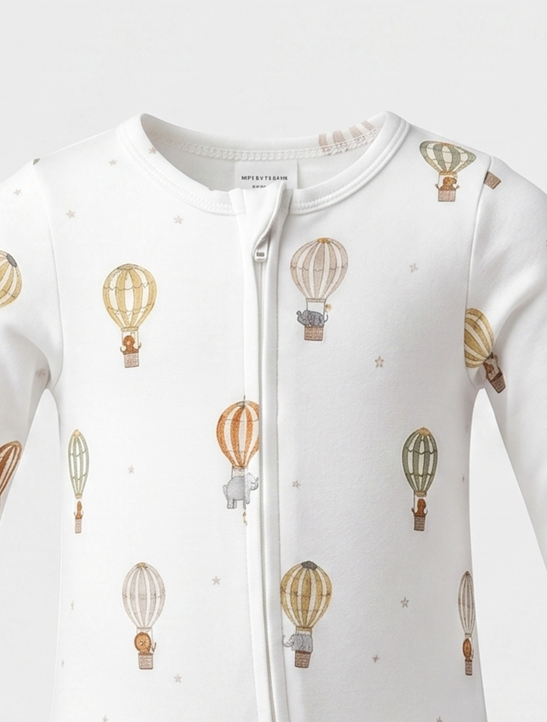 White airballoon printed sleepsuit