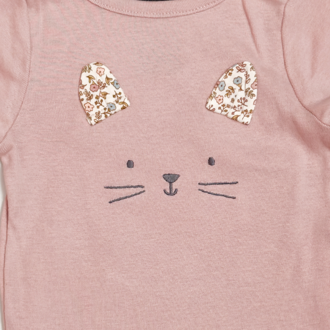 PASTEL PINK CAT ONESIE