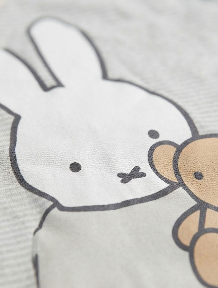 Grey and white stripes bunny jumpsuit