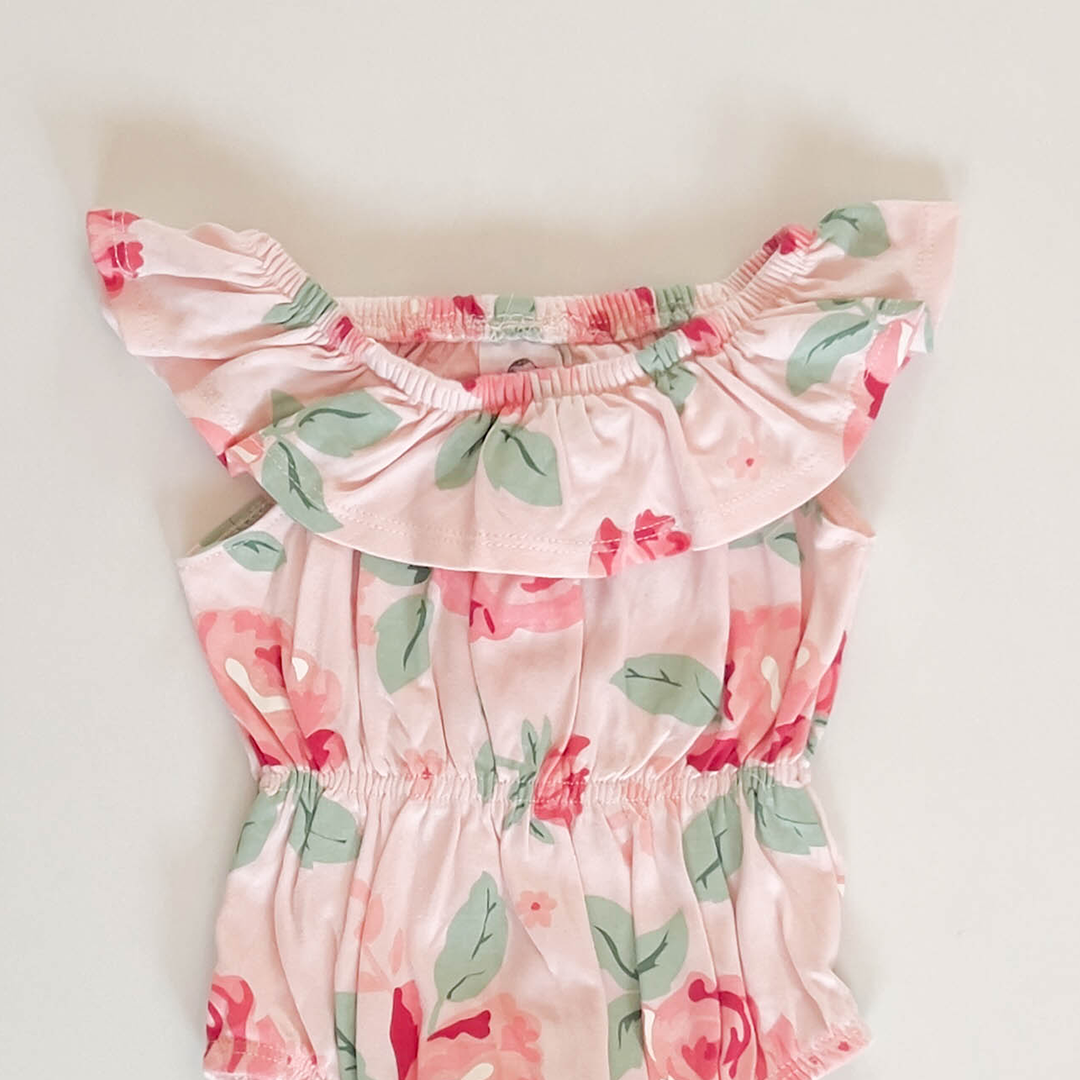 PINK FLORAL FANCY ONESIE