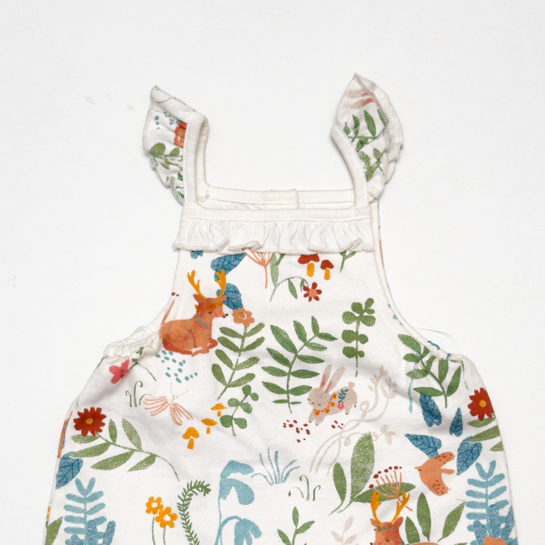 WHITE FLORAL PATTERNED ROMPER