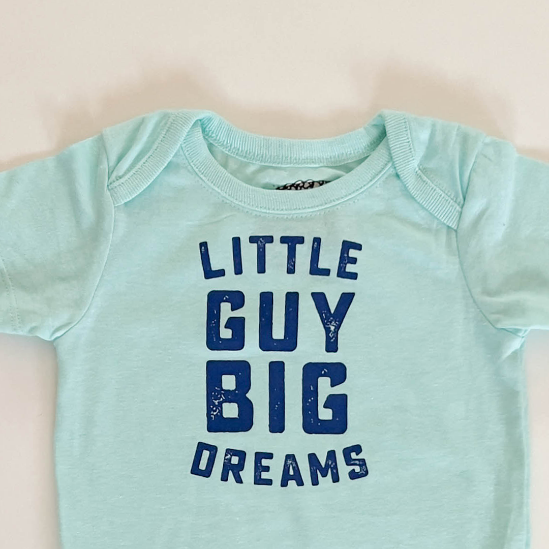 AQUA BLUE PRINTED ONESIE