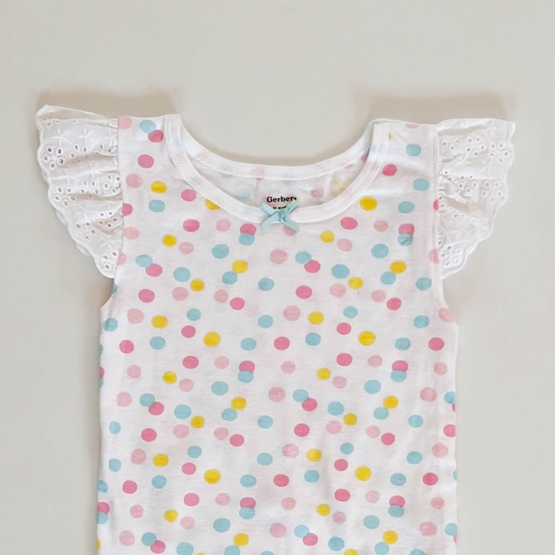 MULTICOLOR DOTTED ONESIE
