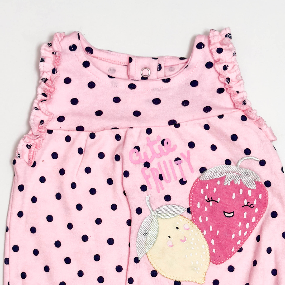 PINK POLKA DOTTED JUMPSUIT