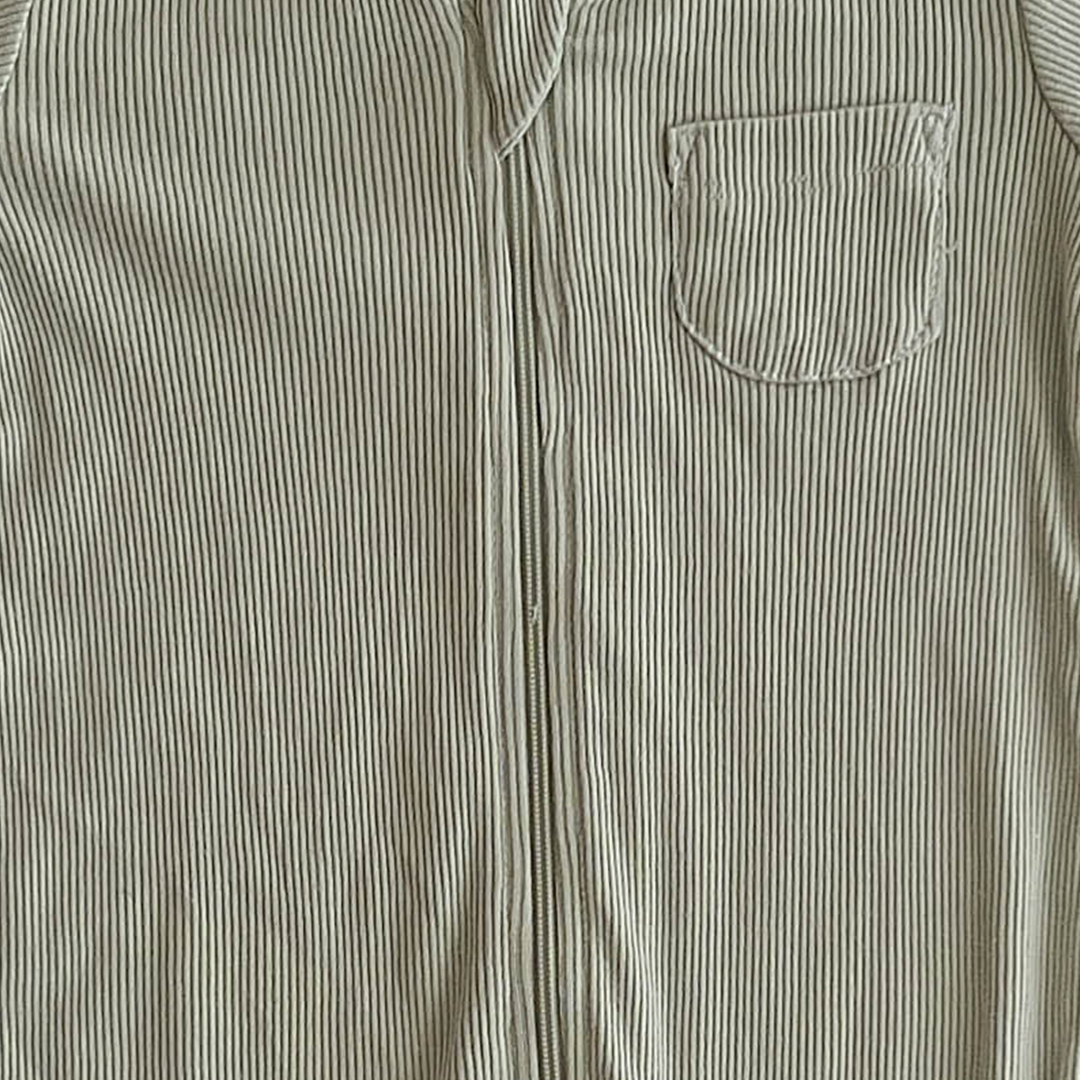 PASTEL GREEN RIBBED SLEEPSUIT