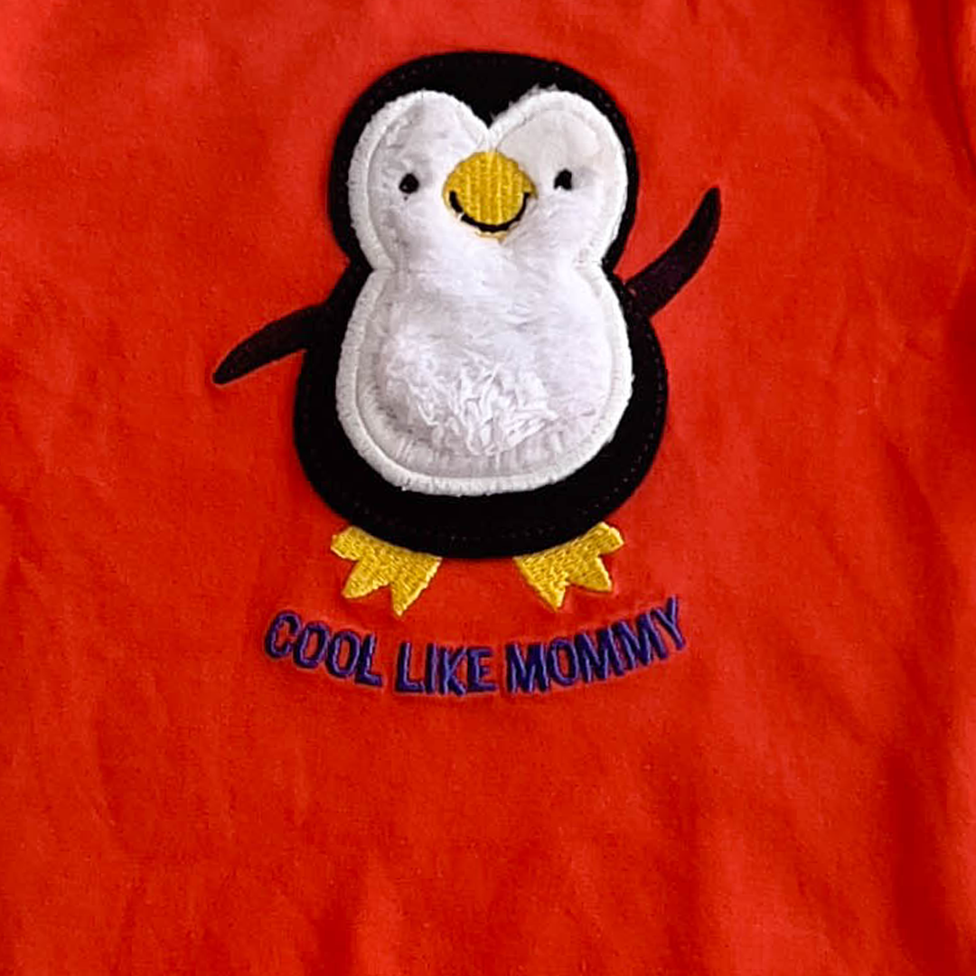GARANIMAL PENGUIN ORANGE ONESIE