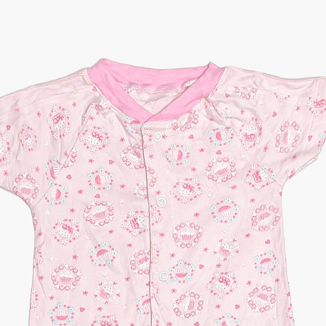 PINK CUPCAKE PATTERNED JUMPSUIT