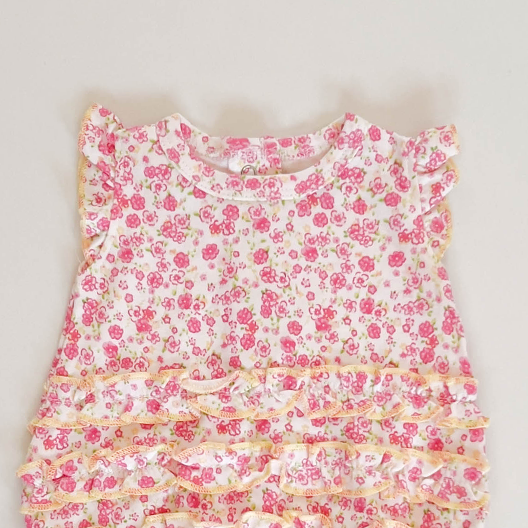 PINK FLORAL ONESIE