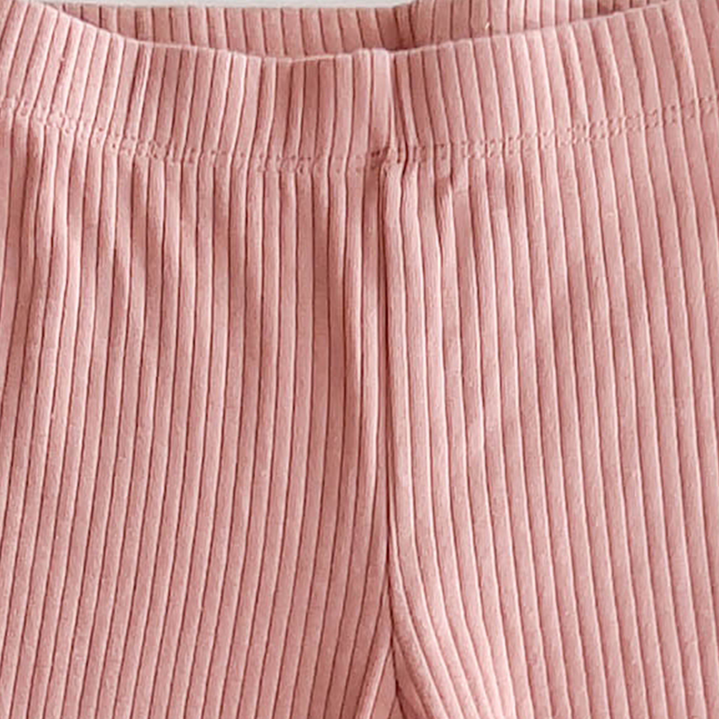 DUSKY PINK RIBBED PANTS