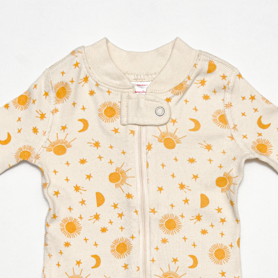 OFF WHITE SUN PRINTED ZIPPER ROMPER