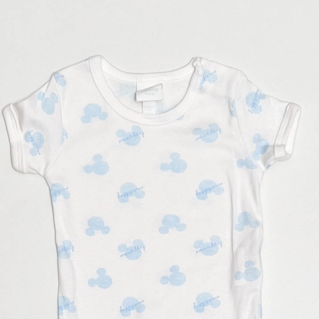 BLUE MICKEY PRINTED ONESIE