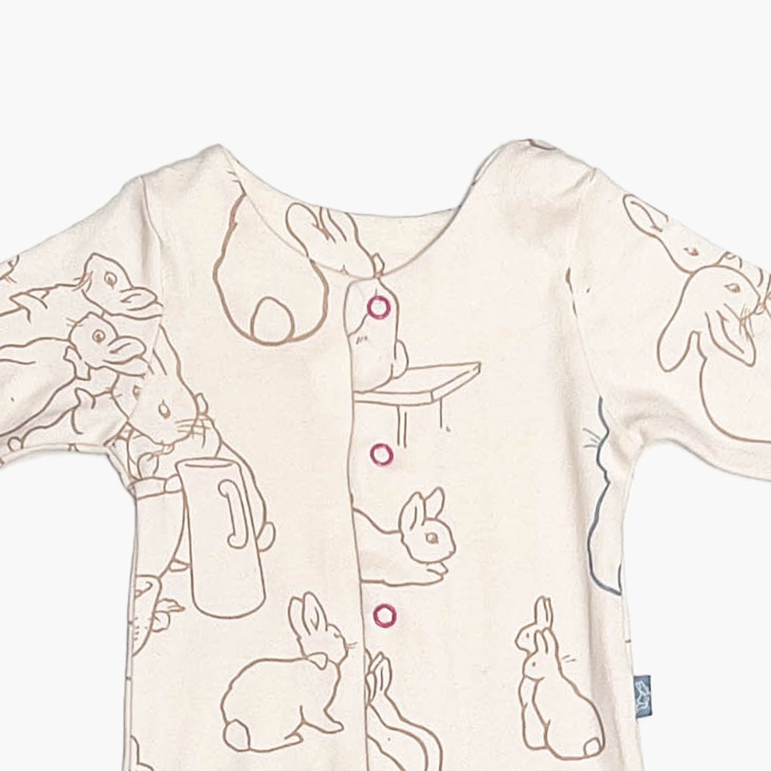 BEIGE PATTERNED SLEEPSUIT