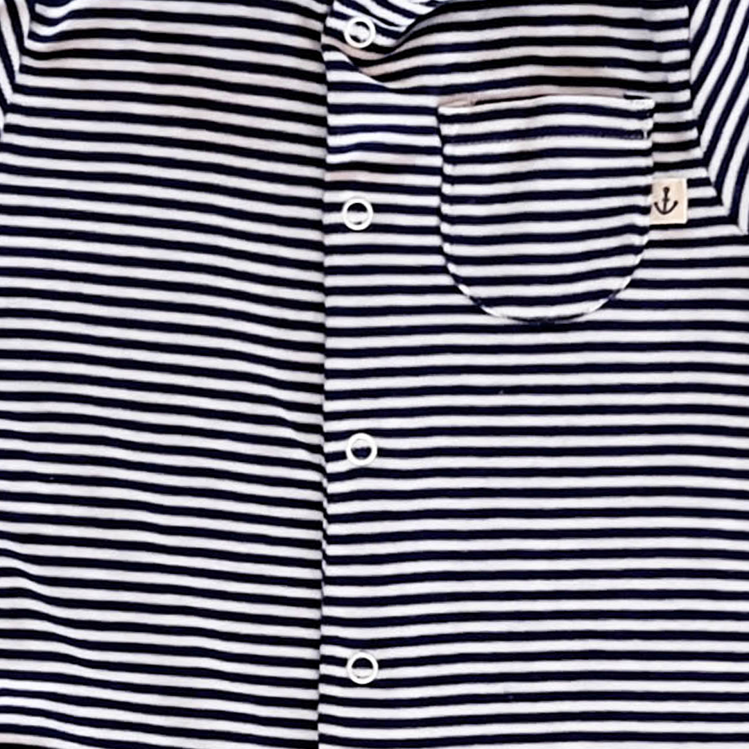 NAVY BLUE STRIPED JUMPSUIT