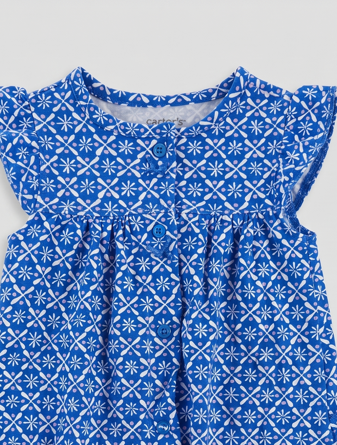 Royal blue patterned fancy jumpsuit