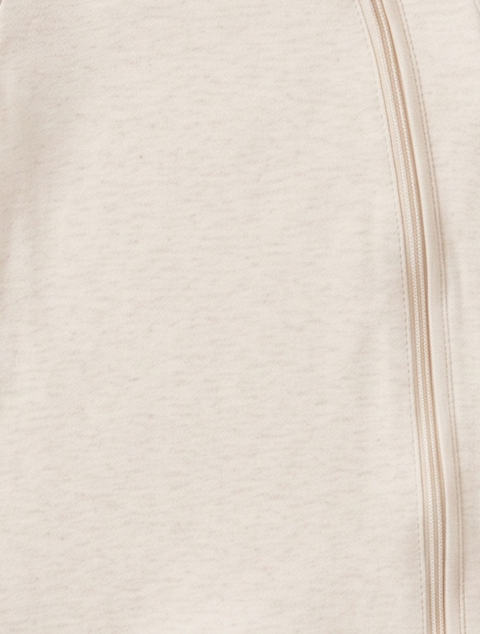 Offf white side 2 way zipper sleepsuit