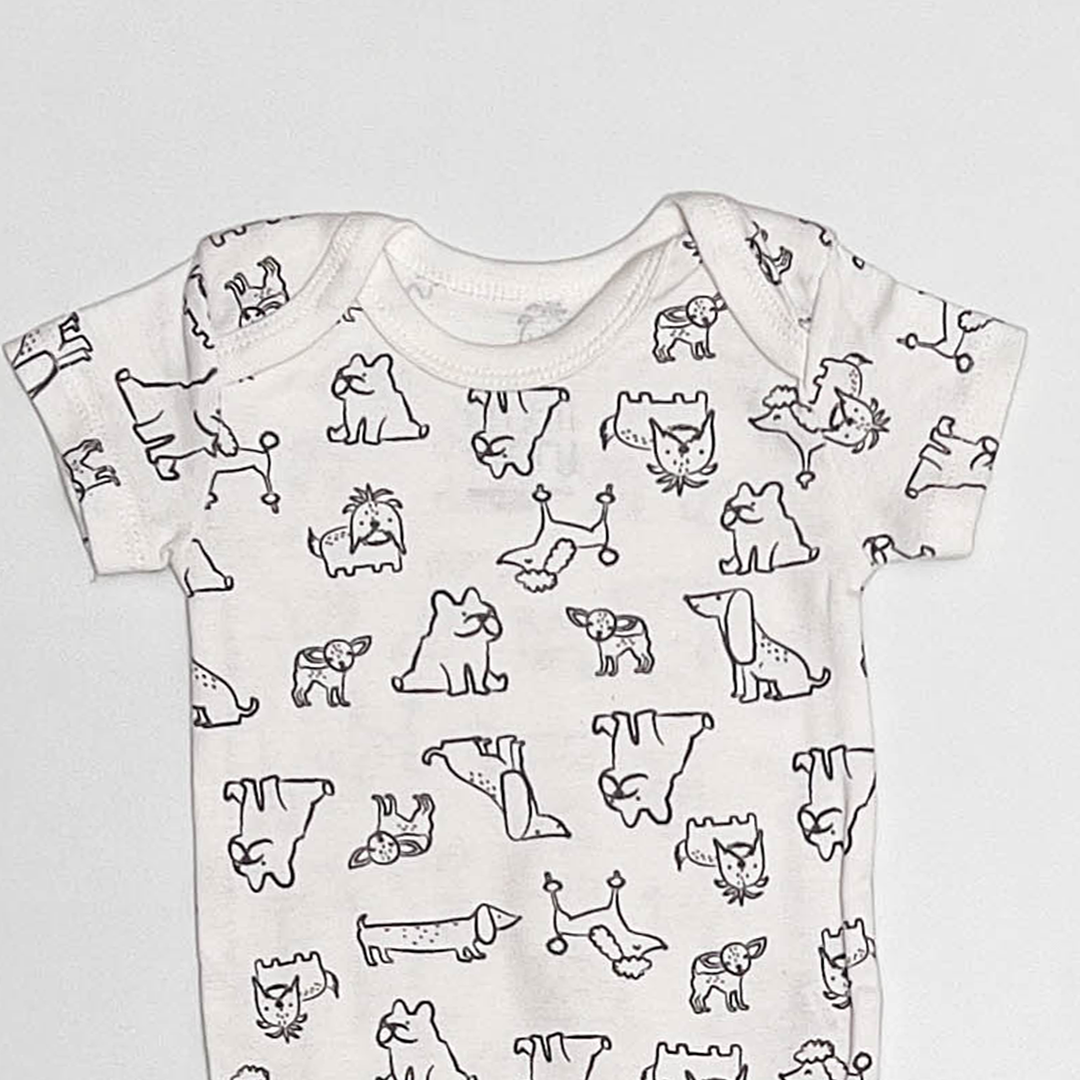 OFF WHITE ANIMAL PRINTED ONESIE