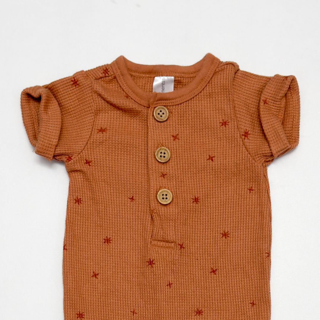 TAN BROWN KNITTED ROMPER