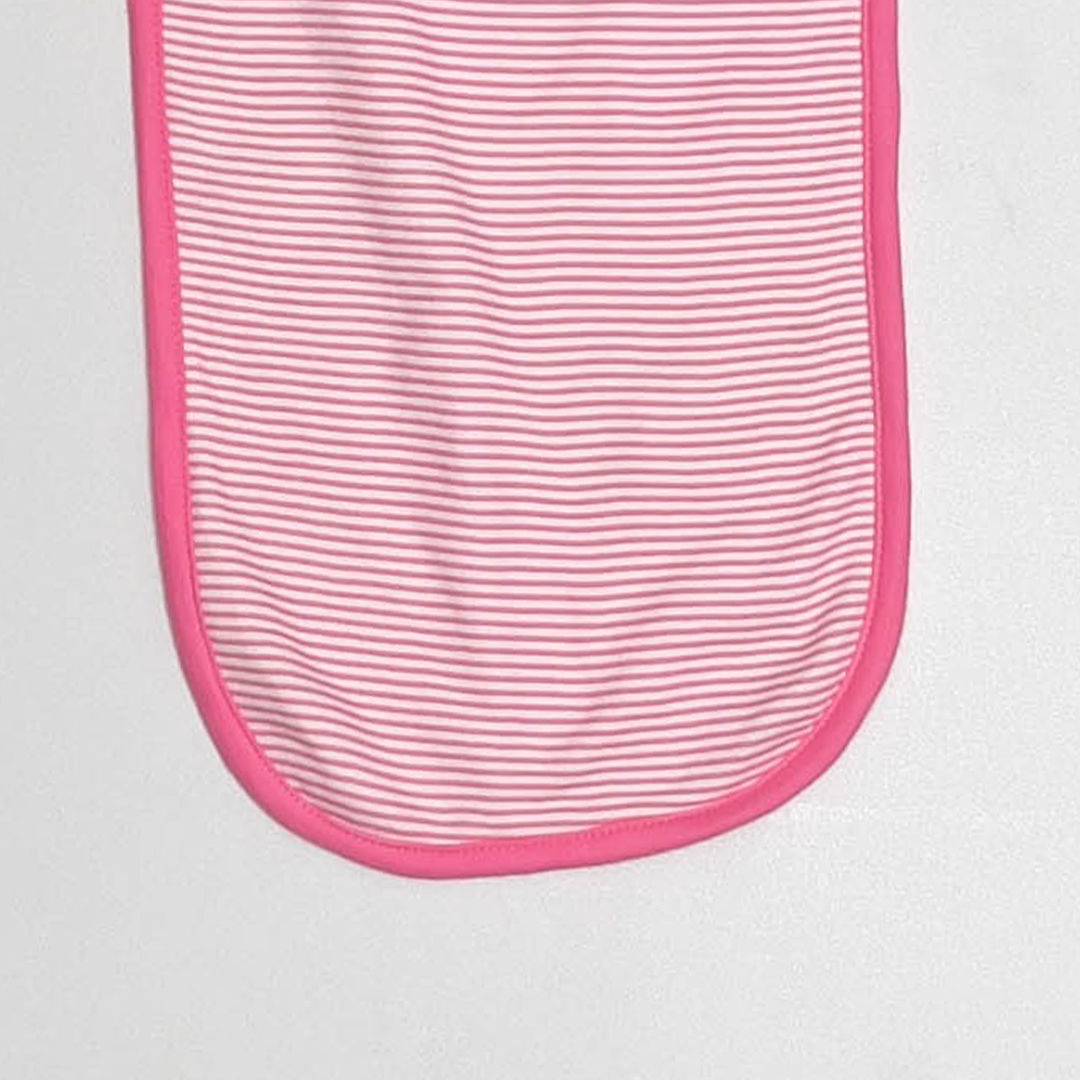 PINK STRIPED COTTON BURP CLOTH