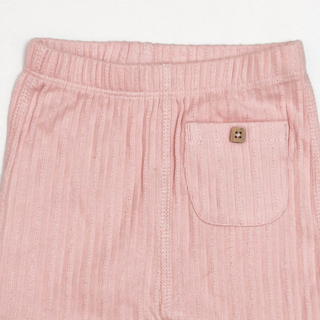 BABY PINK RIBBED PANTS